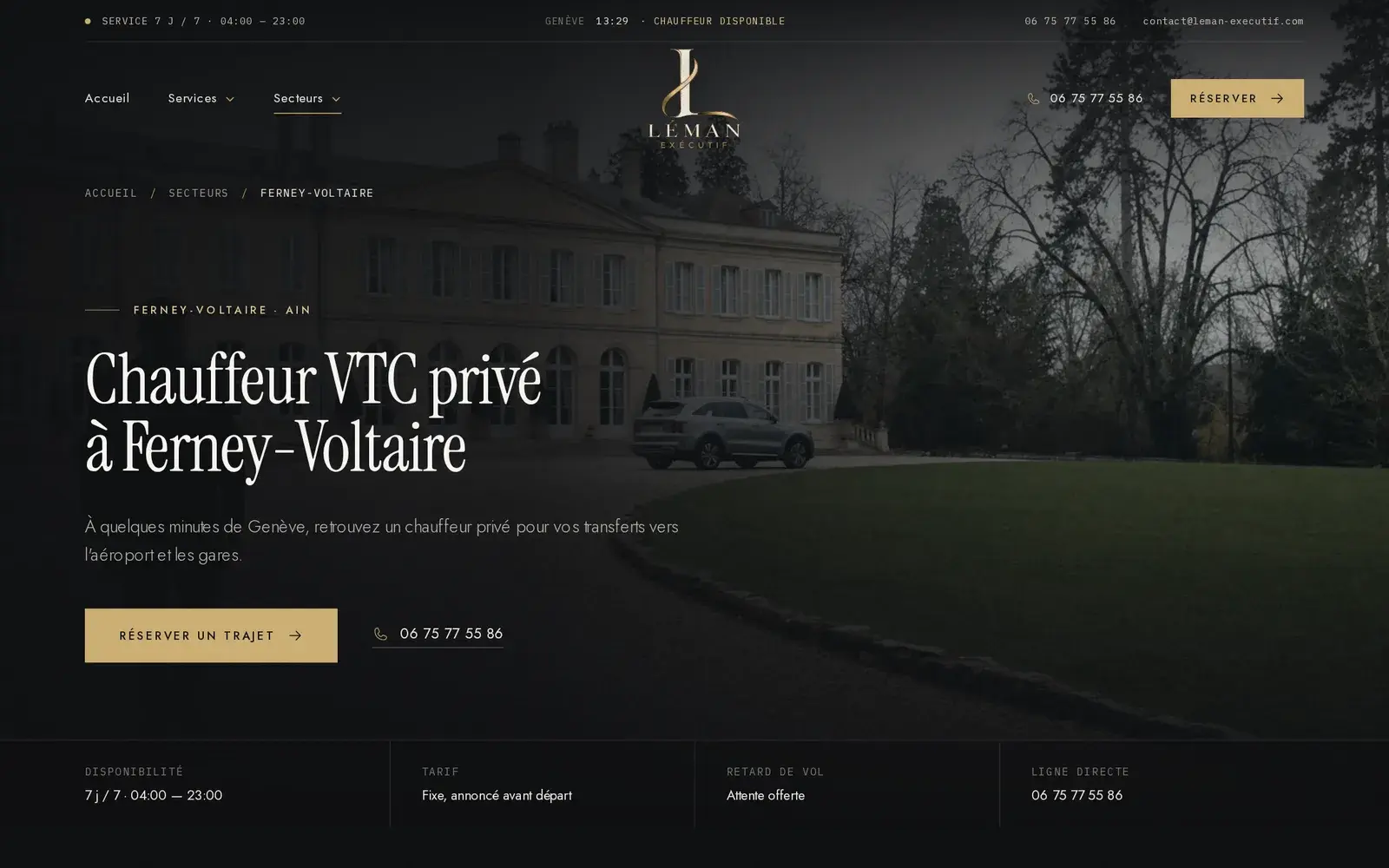 Page consacrée à Ferney-Voltaire sur le site de Léman Exécutif